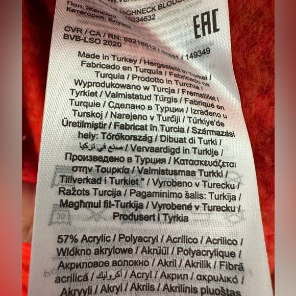 Vero Moda NWT Orange Knit Crew Neck Sweater MEDIUM - Picture 4 of 4